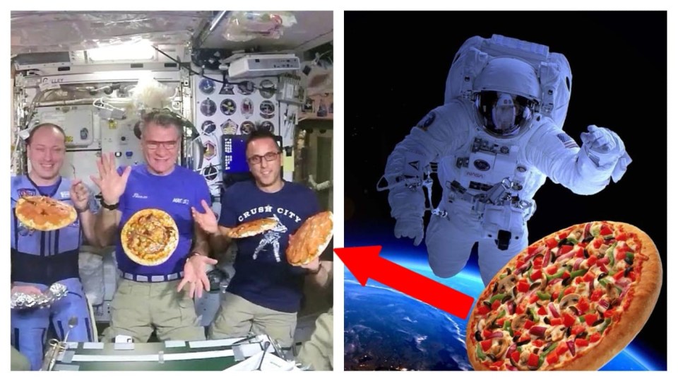 Příprava pizzy na ISS